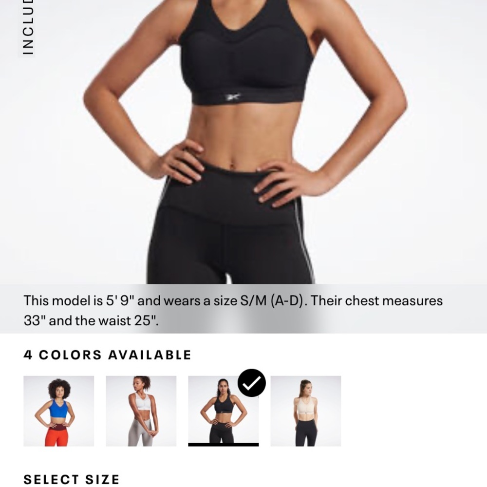 Reebok Puremove+ High Impact Sports Bra